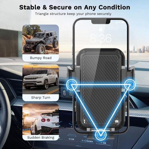 Mpow NEW Universal 360 in Car Phone Holder Windscreen Dashboard Mount iPhone Android 2