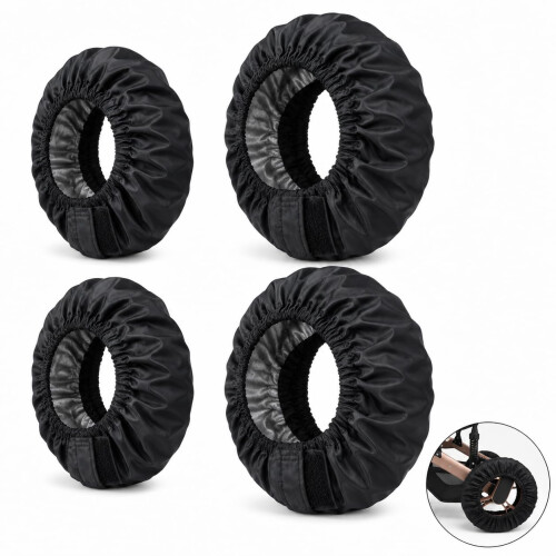 4-Pack Universal Wheel Covers, Anti-Scratch Oxford Cloth Tire Guards