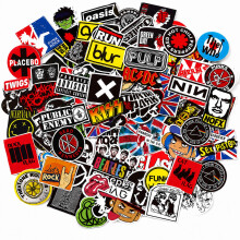 100 Pcs Music Rock Stickers, Waterproof Vinyl Graffiti Decals