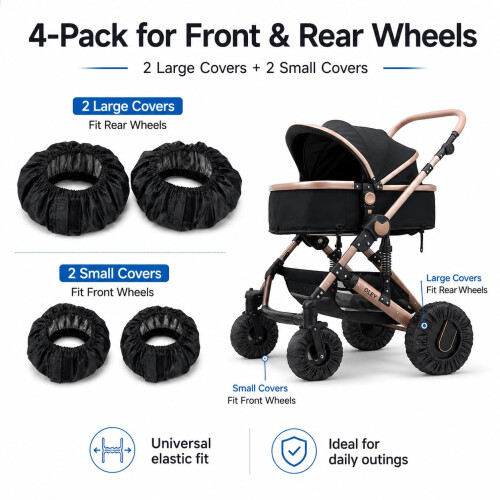 4-Pack Universal Wheel Covers, Anti-Scratch Oxford Cloth Tire Guards 1