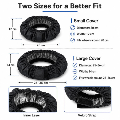 4-Pack Universal Wheel Covers, Anti-Scratch Oxford Cloth Tire Guards 2