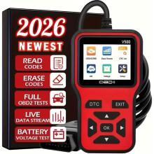 V500 OBD2 Car Diagnostic Scanner – Reads & Clears Check Engine Codes, Live Data Streaming, DTC Lookup, I/M Readiness Test, Plug & Play Scan Tool for