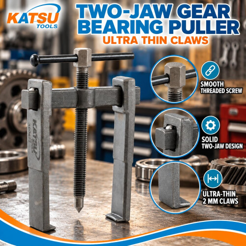 KATSU Tools Two Jaw Gear Bearing Puller Extractor Ultra Thin Claws 4" 100mm 1