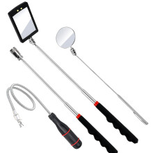 JinRui-T 4PCS Telescopic Inspection Mirror, Flexible Magnetic Pick-Up Tool
