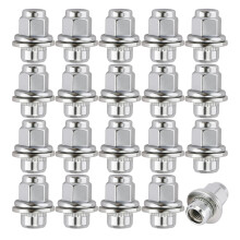 20Pcs Wheel Nuts,M12 X 1.5 Alloy Locking Wheel Nuts Silver