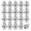 20Pcs Wheel Nuts,M12 X 1.5 Alloy Locking Wheel Nuts Silver 1