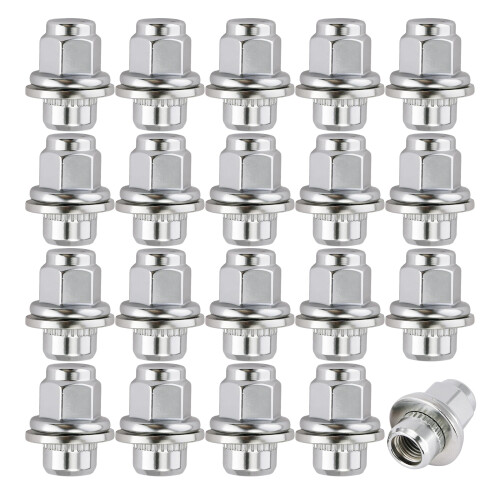 20Pcs Wheel Nuts,M12 X 1.5 Alloy Locking Wheel Nuts Silver