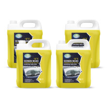JOVS Yellow Car Screenwash 4x 5L – Concentrated Screen Wash for Cars Works to -12C – Car Windscreen Washer Fluid with Rain Repellent, Prevents F