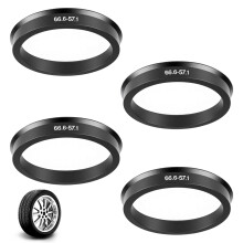 Ajsdvog 4Pcs 66.6 to 57.1mm Hub Centric Rings for Universal Rim