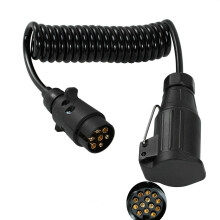 JVJ 2.0m Trailer Extension Cable Lead Towing Adaptor 7 Pin to 13 pin plug Socket Adapter12 V Wiring Caravan Connection for RV Caravans Motorhomes Car