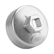 903 74mm 14 Flute Oil Filter Wrench,Oil Filter Socket Removal Tool for 1/2-Inch Drive,Aluminum Alloy Oil Filter Cap Wrench Spanner Hand Tool for Cher