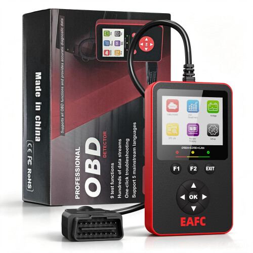 EAFC OBD2 Scanner with Battery Tester & Check Engine Code Reader