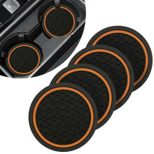 4PCS Car Cup Holder Coasters,2.76" Anti-Slip Insert Water Bottle Pads