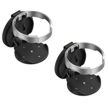 Car Door Cup Holder, Foldable Clip-On Drink Holder for Bottle (Black 2pcs)