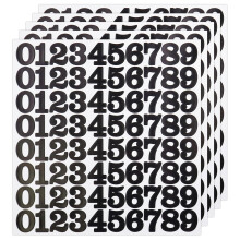 1 Inch Number Stickers, Vinyl Self Adhesive Sticker - (5 Sheets Black)