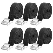 jind 6Pcs Tie Down Straps, 3m*25mm Heavy Duty Tension Belts, Adjustable Lashing Straps Ratchet 250kg(550lbs), Luggage with Buckle for Motorcycles Tru