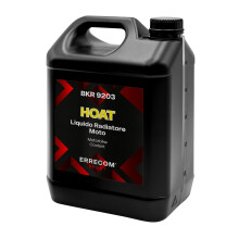 ERRECOM BKR 9203 Motorcycle Coolant HOAT -38C/+125C, Ready to Use Antifreeze HYBRID OAT, 5 Litres - YELLOW