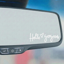 3 Pcs Hello Gorgeous Mirror Stickers, Safe Driving Stickers