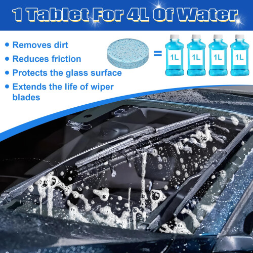 200 PCS Wind Screen Wash Tablets, Car Screenwash Tablets, Remove Grease 1
