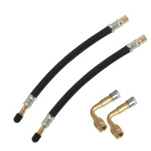 FunWorth 4 Pcs Tyre Valve Extension Set, 90 Brass Valve Stem Extensions
