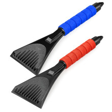 HowseHold Ice Scraper for Car Windscreen (Pack of 2) Long 27cm Handle Anti Scratch, ABS Scrapers with Soft Foam Grip, for Fast Ice, Frost and Snow Re