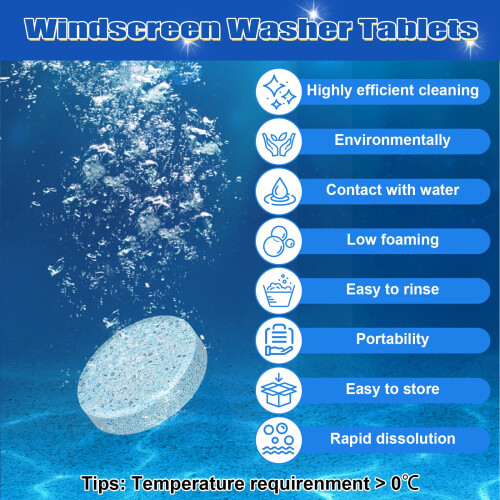 200 PCS Wind Screen Wash Tablets, Car Screenwash Tablets, Remove Grease 2