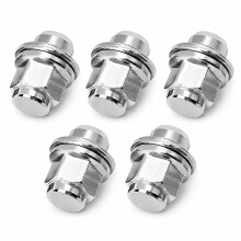 Lcyen 5Pcs Carbon Steel Wheel Nuts Set, M12 X 1.5 Lug Nuts Replacement