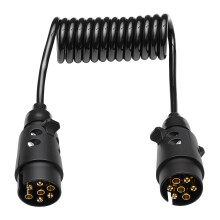 WANTUO 7 Pin Trailer Extension Cable with Caravan Adapter Plug Socket Connector,7 Core Towing Electrical Wiring Cable Connector for RV Trailer,Truck