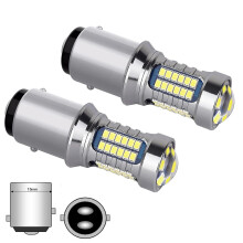 PYRJIN 1157 P21/5W Bay15d Brake LED Bulbs 12V-24V DC, Extremely Bright White LED Bulbs, For Car, RV, Camper, Brake, Day Run, Tail Backup Bulbs. (Pack