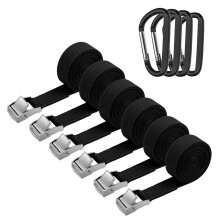 Ratchet Tie Down Straps Heavy Duty Tensioning Belts with Quick Release Cam Bukle, 2.5cm X 2m Adjustable Cargo Straps for Motorcycle, Cargo, Trucks, T