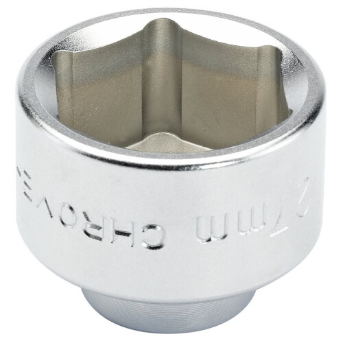 Draper Draper 13425 Expert Oil Filter Cap Socket, 3/8" Square Drive, 27mm, Silver