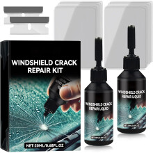 Cici & Sisi 2 Pcs Cracked Windshield Repair Kit for Chips and Cracks, Car Windshield Crack Repair Kit, Glass Repair Liquid for Cracks, Rock Chip Repa