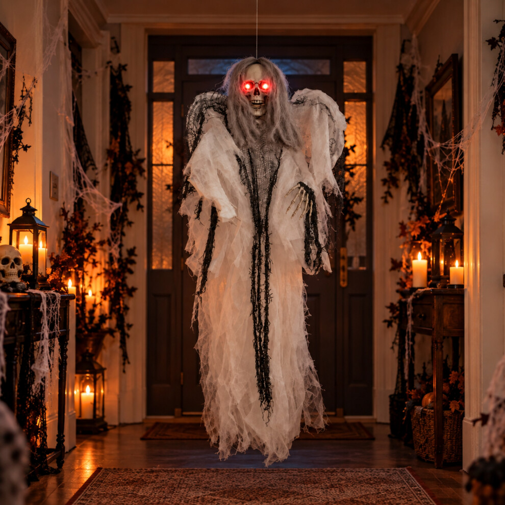 Three Kings 90Cm Animated Flapping Cackling Death Angel Halloween Decoration