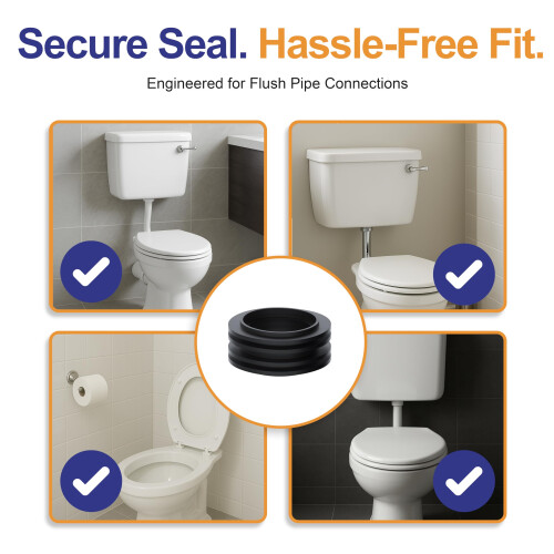 Flush Pipe Cone, Rubber Toilet Pan Inlet Seal, Low Level - PlumbEZ 2