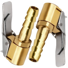 LABUYI 2Pcs Tire Air Chucks,Brass Tyre Valve Air Pump Clip,8mm
