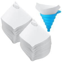 JANYUN 150 Pcs Paint Strainers with Cone Silicone Funnel Filter, Nylon Mesh Paint Resin Filter Paint Strainers Paper Cone Disposable for Automotive S