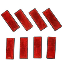 Eacalyc Self Adhesive Reflectors Stick-on Red Trailer Rear Reflectors for Gate Posts Rectangular for Trailer Bike Truck Lorry Caravan or Agricultural