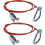 Harnovlis 2 PCS Trailer Breakaway Cable, 1 Meter Safety Cable for Common Braked Trailers 1
