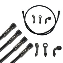 Fireyouracing Motorcycle Brake Line Braided Hose 400-2400mm AN3 Hydraulic Clutch Tube Motorcycle Brake Line Oil DOT Fluid Pipe Line for ATV Dirt Pit
