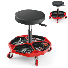 TANGZON Rolling Mechanic Stool with Removable Tool Tray