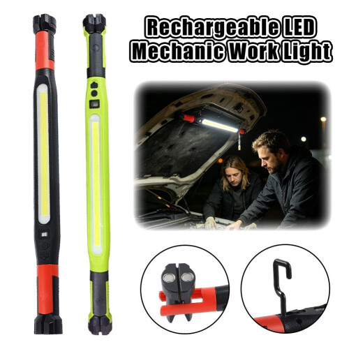 Magnetic Work Light, Rechargeable LED Work Light Bar with 4 Modes (Green) 2