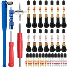 Bohoray 41 Pcs Tyre 2-in-1 Dual Head Valve Core Removal Tool, Stem Puller