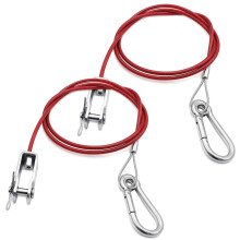 KIPTVO 2PCS Trailer Breakaway Cable, 1m Safety Cable with Hooks
