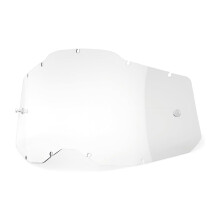 100% Racecraft 2 / Accuri 2 / Strata 2 Clear Replacement Lens | MTB MX Goggle Spare | Anti-Fog Scratch-Resistant Polycarbonate | Tear-Off Compatible