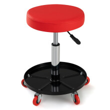 TANGZON Rolling Mechanic Stool, 150KG Padded Roller Seat