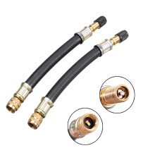 2pcs 7.87 Inch Flexible Tire Valve Extension Adaptor, Valve Stem Extender Tire Inflation Extension Hose Tire Valve Extension Tool for Car Tire Motorc