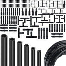 119PCS Vacuum Line Kit Max 130PSI, 6PCS 5Ft Automotive Vacuum Hose