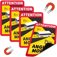 4Pcs Blind Spot Stickers, Magnetic Angles Morts Sticker Motorhome 17 x 25 cm Warning Signs Waterproof Car Sticker with UV Protection for Trucks, Buse