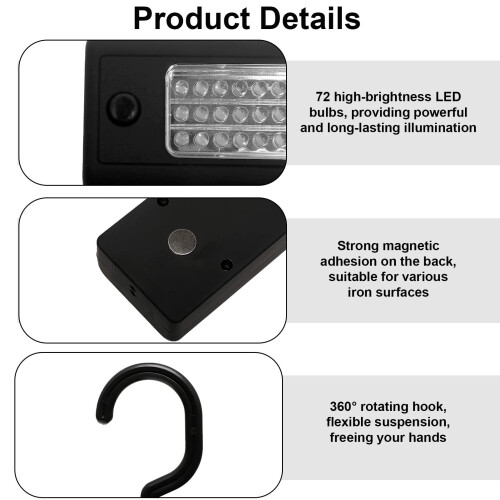 72 LED Magnetic Work Light 2
