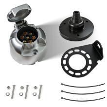 AOHEWEI 7 Pin Trailer Socket Towbar Electrics Metal Aluminium Alloy